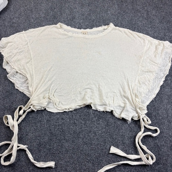 We The Free Tops - FREE PEOPLE We the Free Women’s Cream Pullover Tie Sides Boho Shirt size: Small
